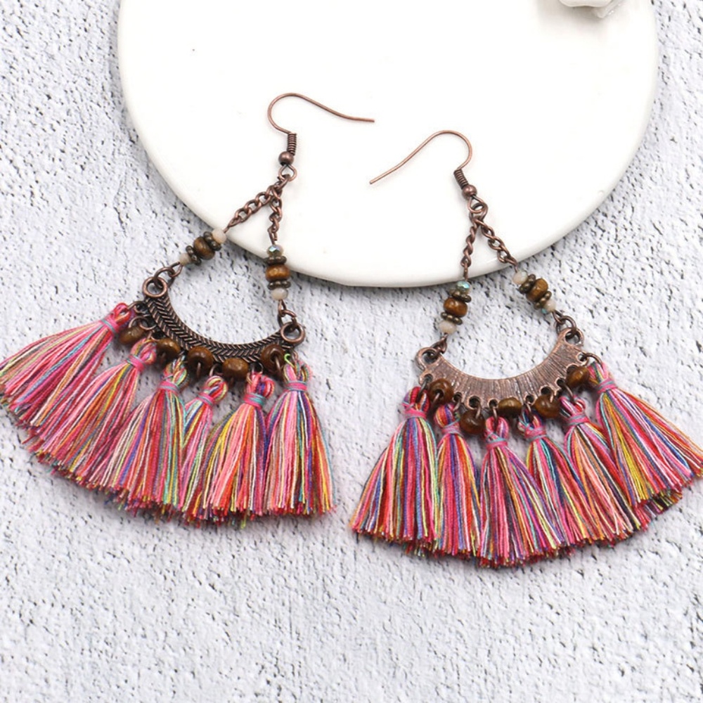 NEW boho tassel earrings - Picture 3 of 3